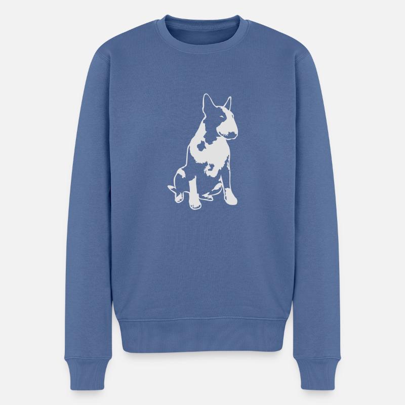 Bull Terrier 2013 1c_4dark - Männer Premium Bio Pullover - Taubenblau