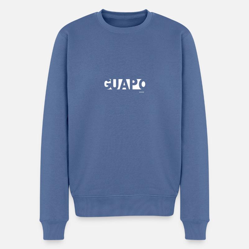 Guapo - Männer Premium Bio Pullover - Taubenblau