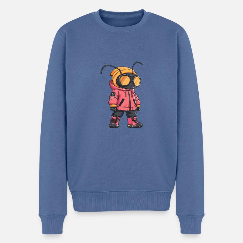 Fourmi d’hiver - Pull Premium bio Homme - bleu pigeon