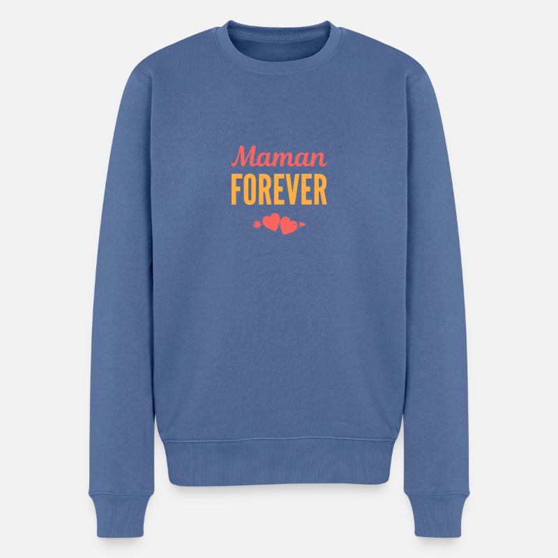 Maman Forever - Pull Premium bio Homme - bleu pigeon