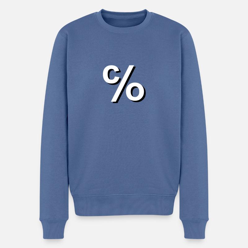 Domaines du PDG - Pull Premium bio Homme - bleu pigeon