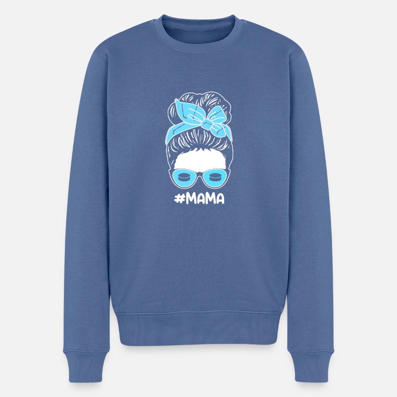Eishockeyspieler Mama Mutter Eishockey - Männer Premium Bio Pullover - Taubenblau