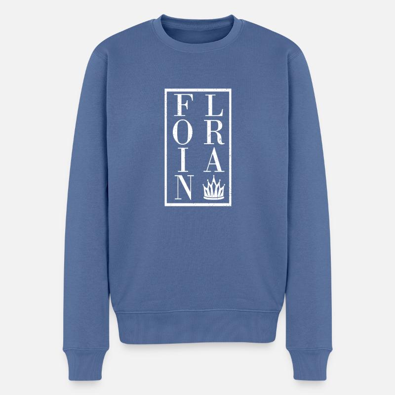 Florian - Pull Premium bio Homme - bleu pigeon