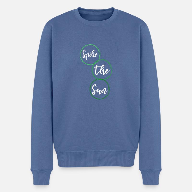 Techniques de beach-volley présentes - Pull Premium bio Homme - bleu pigeon