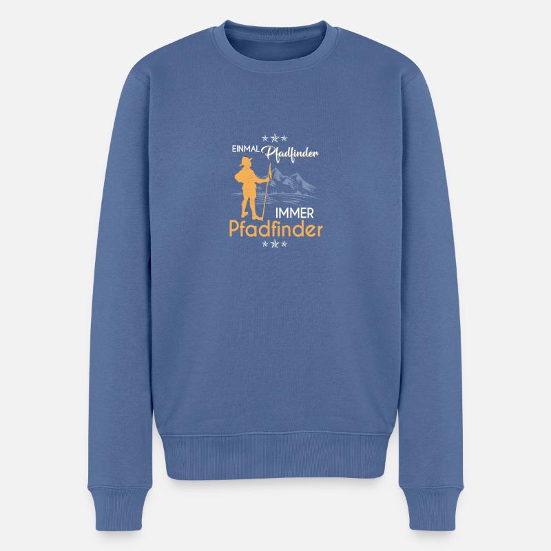 Einmal Pfadfinder immer Pfadfinder - Männer Premium Bio Pullover - Taubenblau