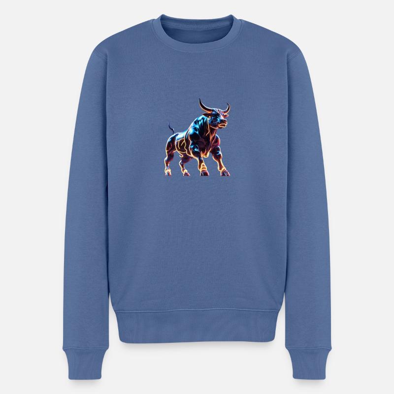 Taureau - Pull Premium bio Homme - bleu pigeon