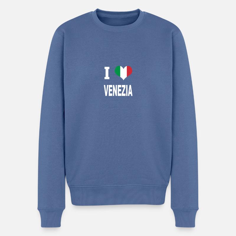 J'aime l'Italie VENEZIA - Pull Premium bio Homme - bleu pigeon