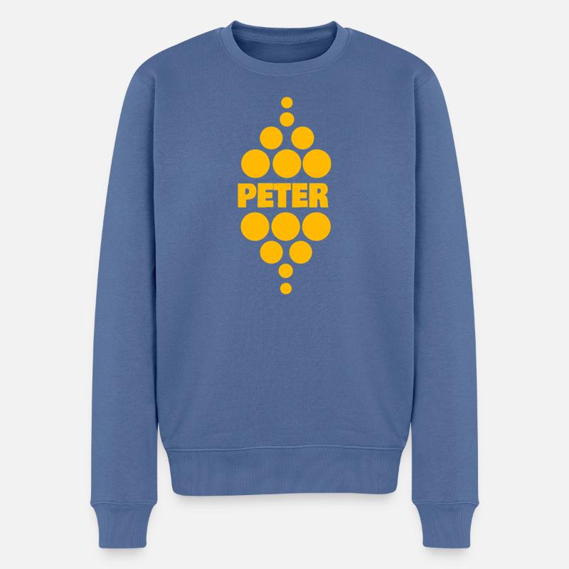 Peter als Peter - Männer Premium Bio Pullover - Taubenblau