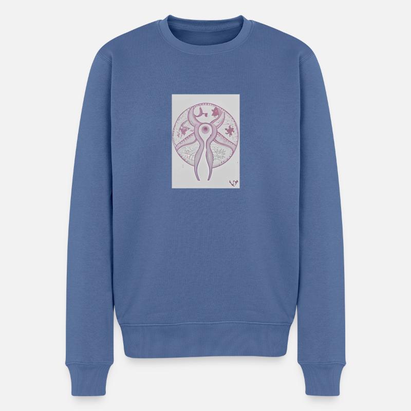 One eyed being - Männer Premium Bio Pullover - Taubenblau