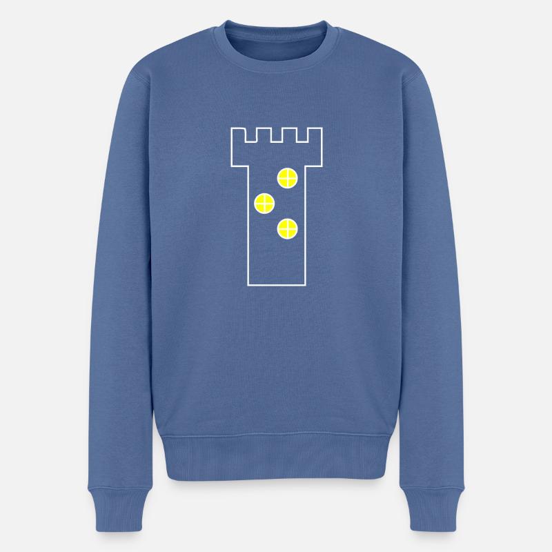 Tour du château - Pull Premium bio Homme - bleu pigeon