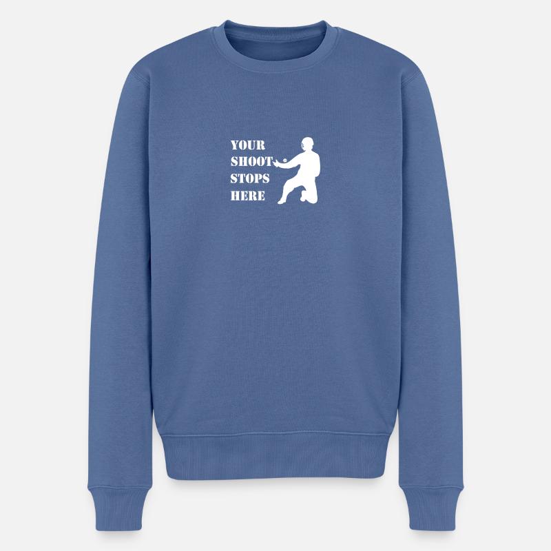Floorball Goalkeeper - Männer Premium Bio Pullover - Taubenblau
