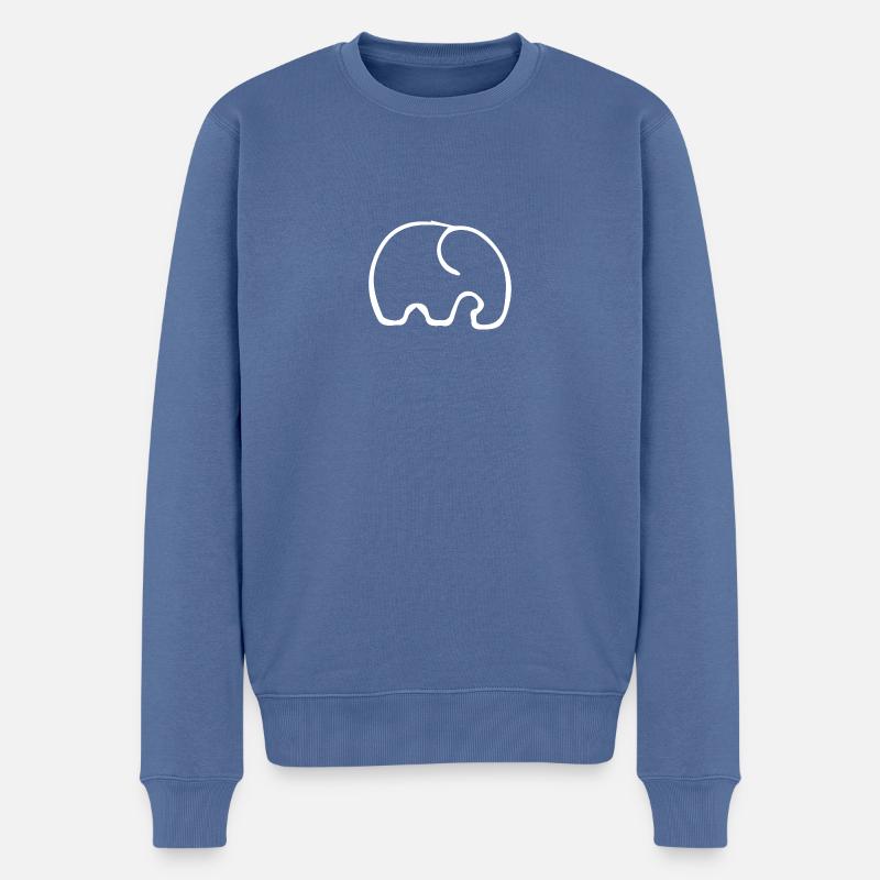 Le petit éléphant - Pull Premium bio Homme - bleu pigeon