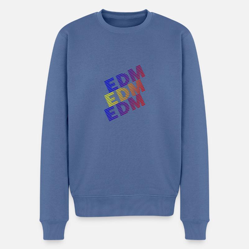 EDM EDM EDM - Männer Premium Bio Pullover - Taubenblau