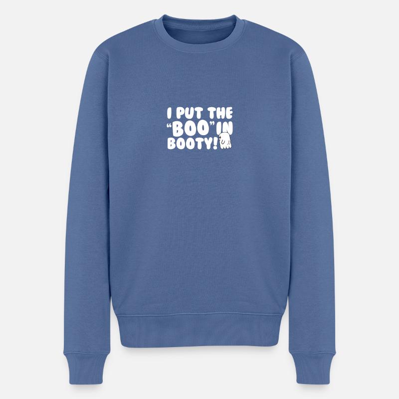 88 Halloween booty Boo shirt - Pull Premium bio Homme - bleu pigeon