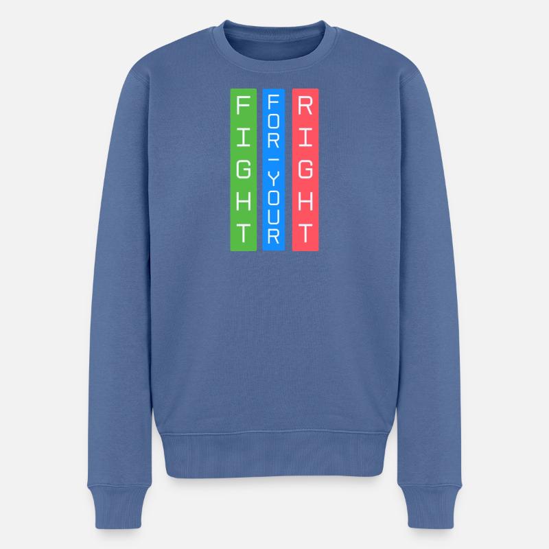 Battez-vous pour votre droit - Pull Premium bio Homme - bleu pigeon