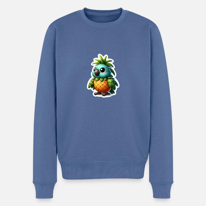 Petit perroquet mignon - Pull Premium bio Homme - bleu pigeon
