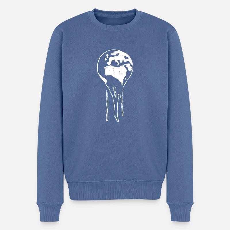 welt - Männer Premium Bio Pullover - Taubenblau