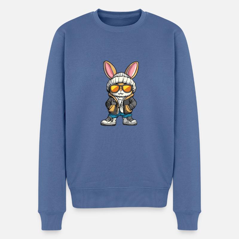 Bande dessinée d’hiver Bunny - Pull Premium bio Homme - bleu pigeon