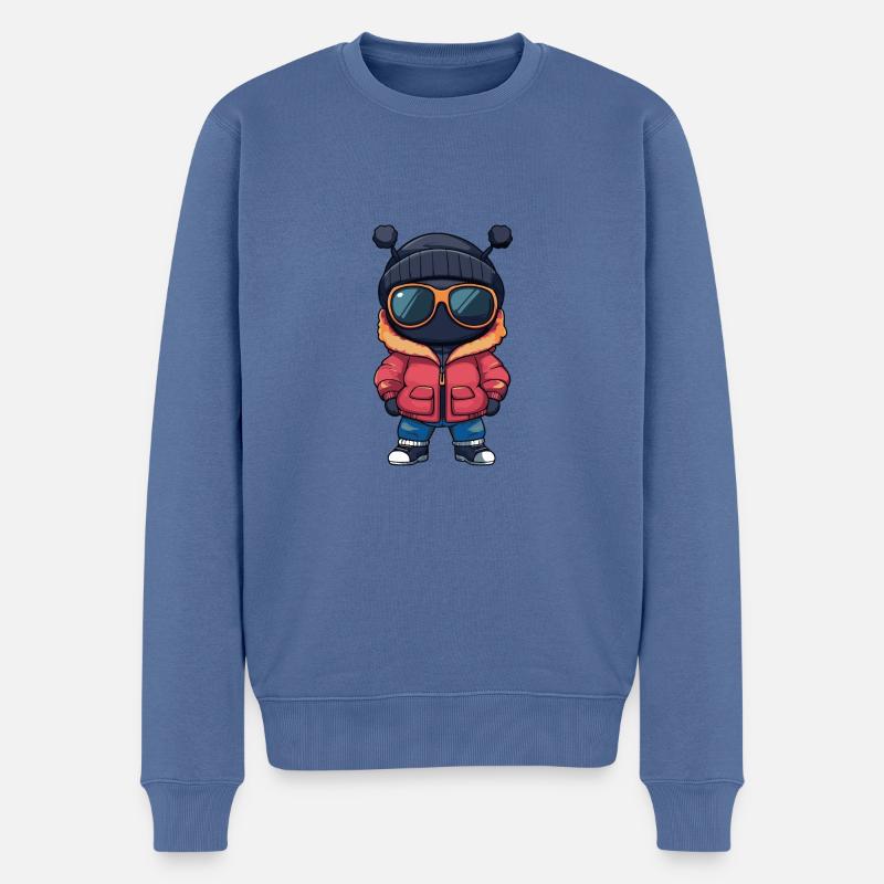 Bande dessinée d’hiver Ant - Pull Premium bio Homme - bleu pigeon