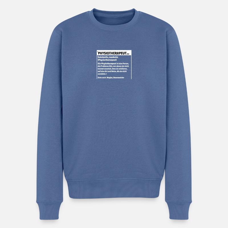 Physio Definition - Männer Premium Bio Pullover - Taubenblau
