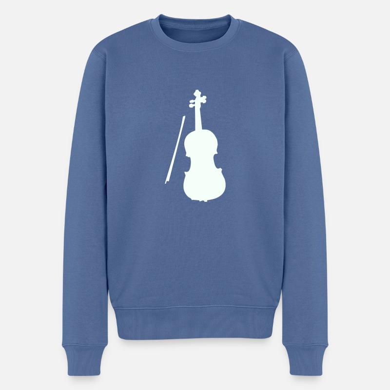 Violon Violon - Pull Premium bio Homme - bleu pigeon