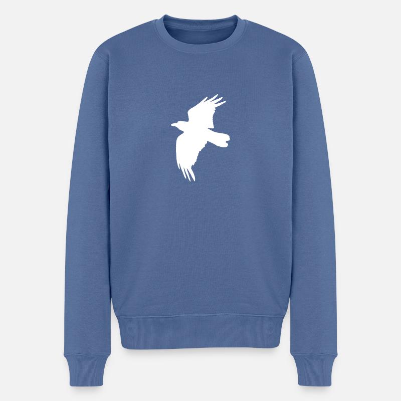 Rabe - Männer Premium Bio Pullover - Taubenblau
