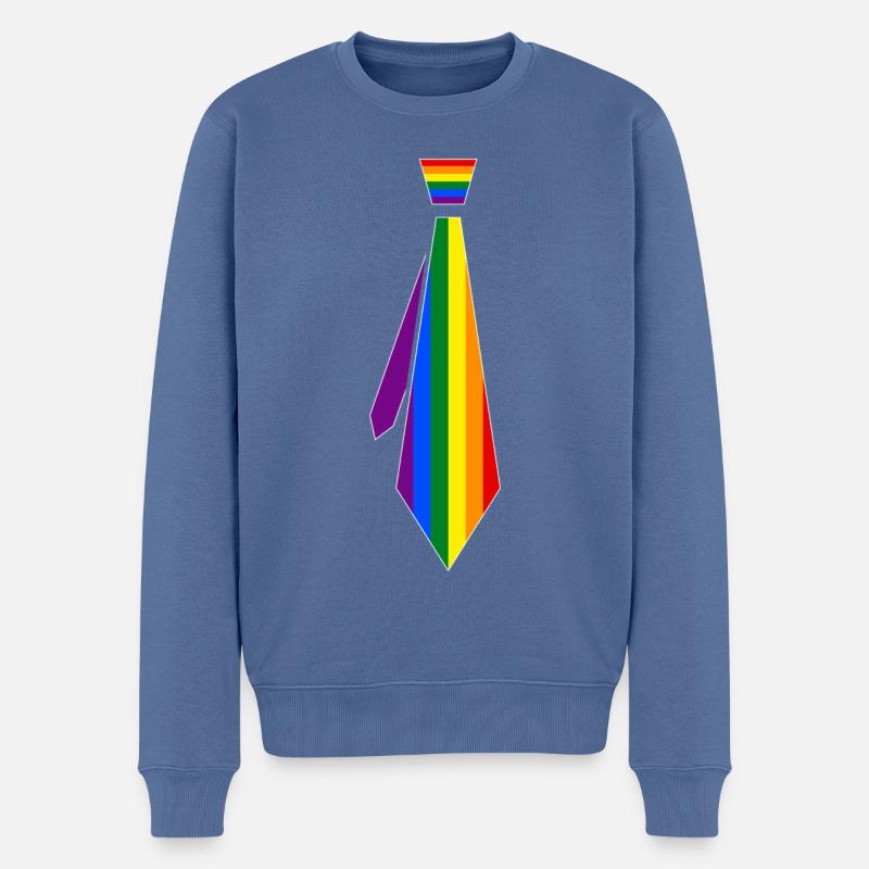 LGBT - Männer Premium Bio Pullover - Taubenblau