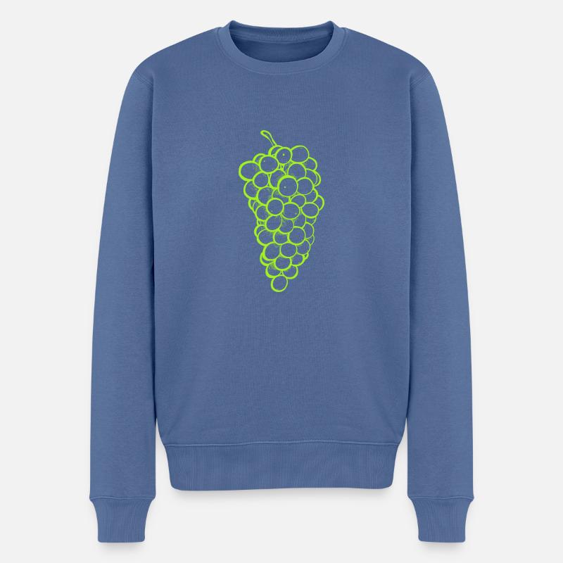 Weintraube - Männer Premium Bio Pullover - Taubenblau