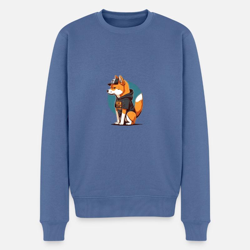 Cool Dog 5 - Männer Premium Bio Pullover - Taubenblau