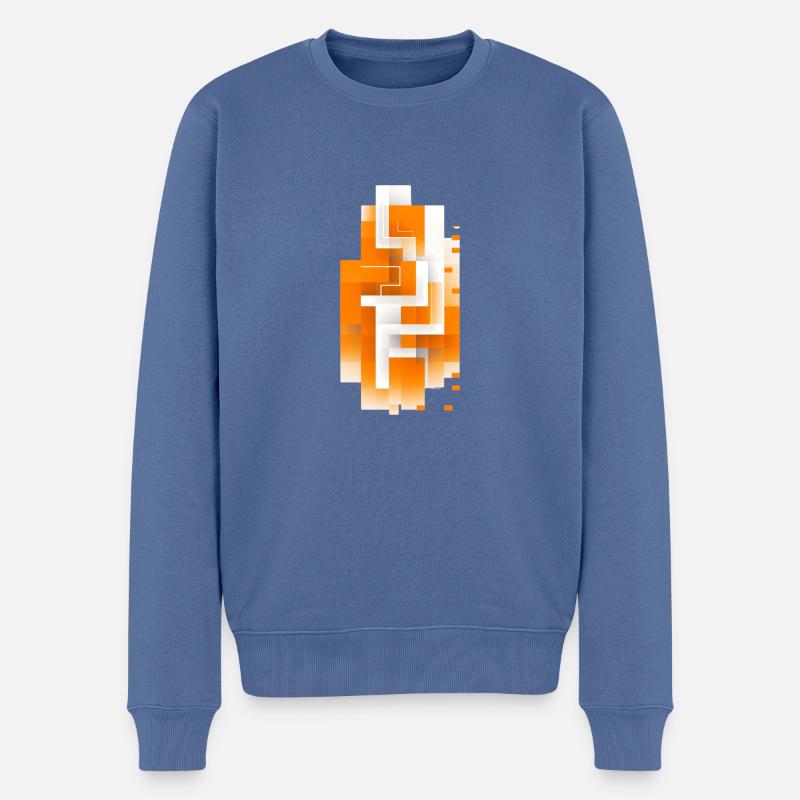 Majestic Flame - Männer Premium Bio Pullover - Taubenblau