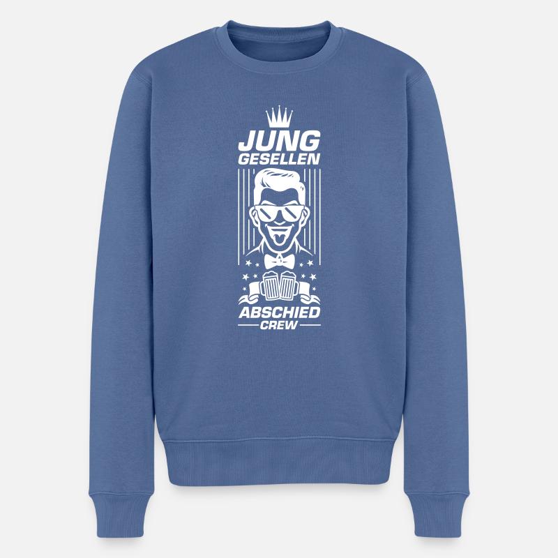 Junggesellen Abschied Crew - Männer Premium Bio Pullover - Taubenblau
