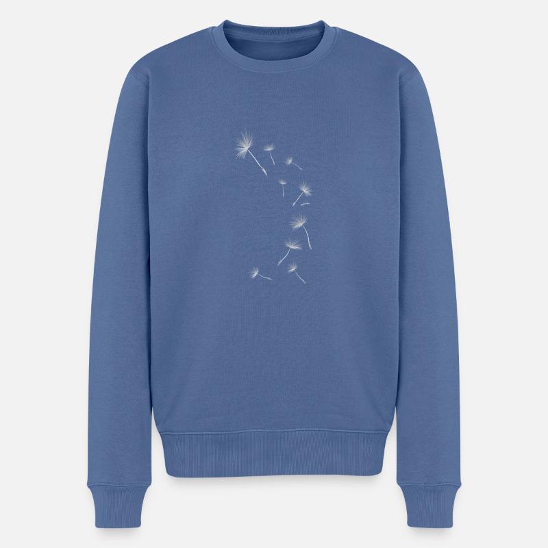 Pusteblume Design 1 - Männer Premium Bio Pullover - Taubenblau