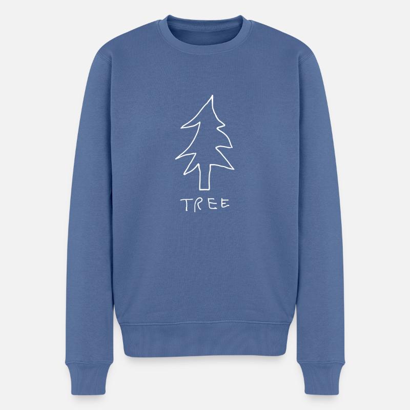 Arbre - Pull Premium bio Homme - bleu pigeon