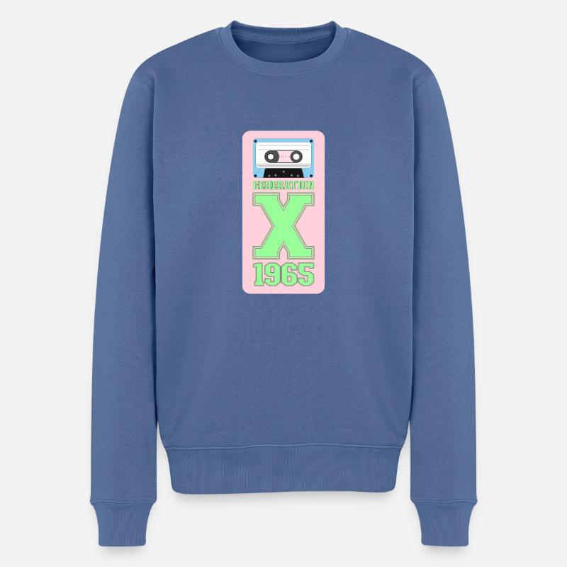 1965 Generation X psichedelic - Männer Premium Bio Pullover - Taubenblau