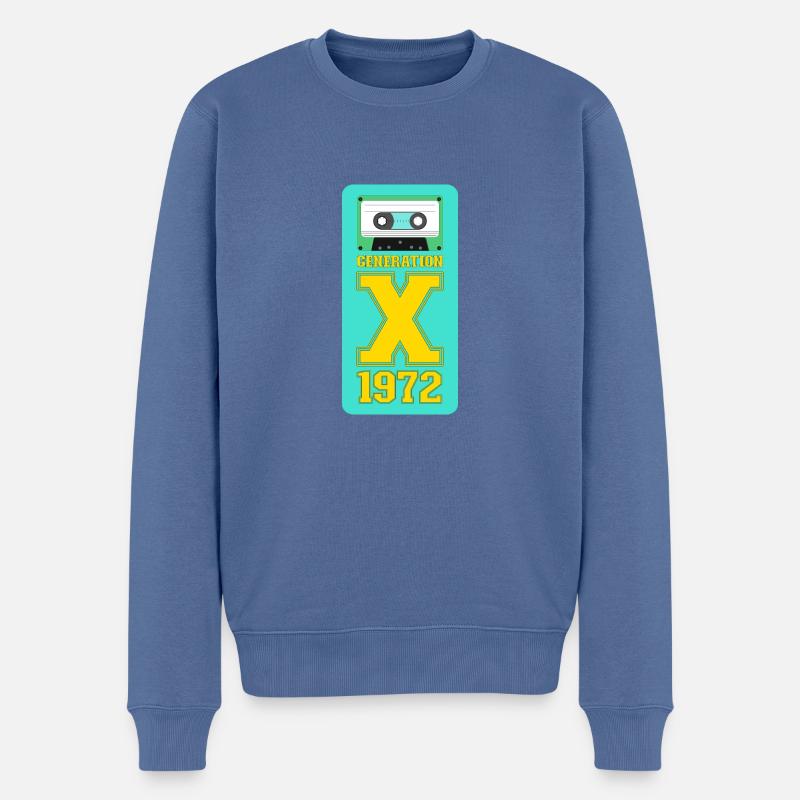 1972 Génération X Glam Rock - Pull Premium bio Homme - bleu pigeon