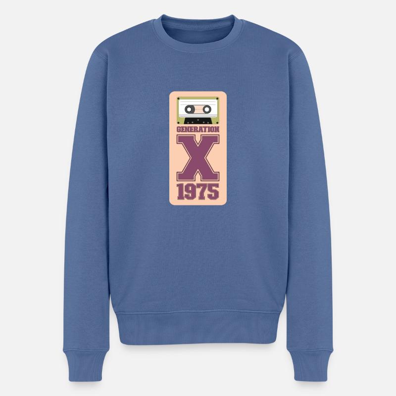 1975 Generation X Rock Progressive - Männer Premium Bio Pullover - Taubenblau