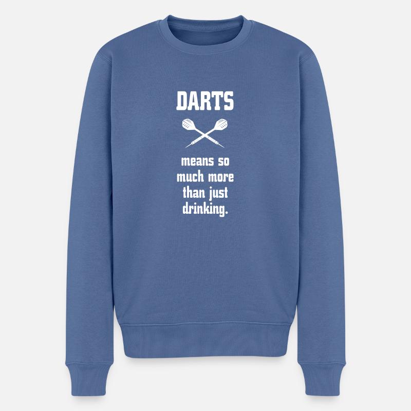 Darts ist so viel mehr - Männer Premium Bio Pullover - Taubenblau