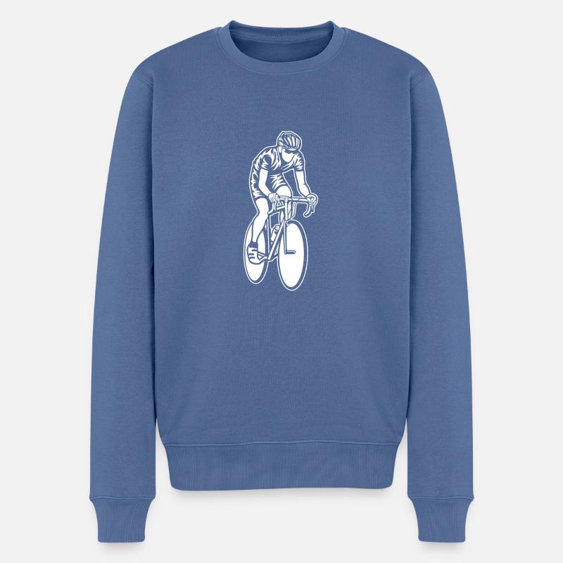 Course / Vélo de course 01_weiß - Pull Premium bio Homme - bleu pigeon