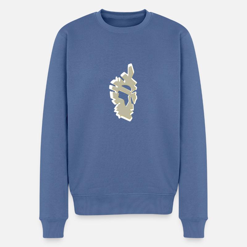 Korsika - Männer Premium Bio Pullover - Taubenblau
