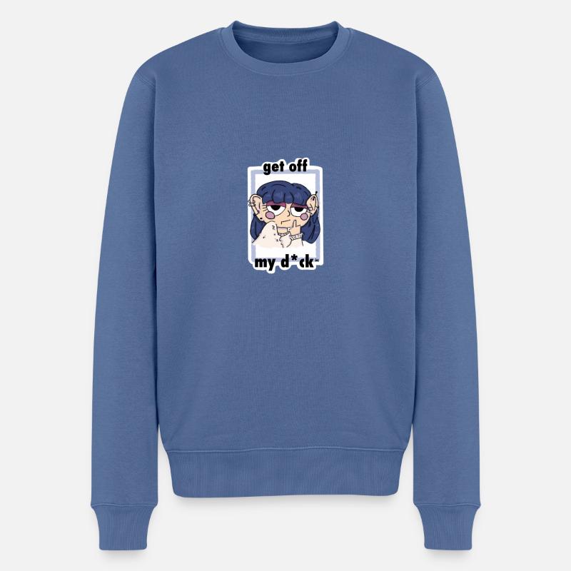 f*ck you - Männer Premium Bio Pullover - Taubenblau