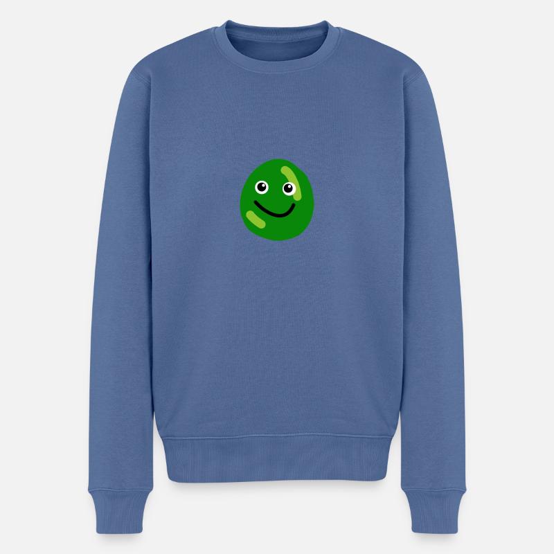 Erbsengesicht - Männer Premium Bio Pullover - Taubenblau