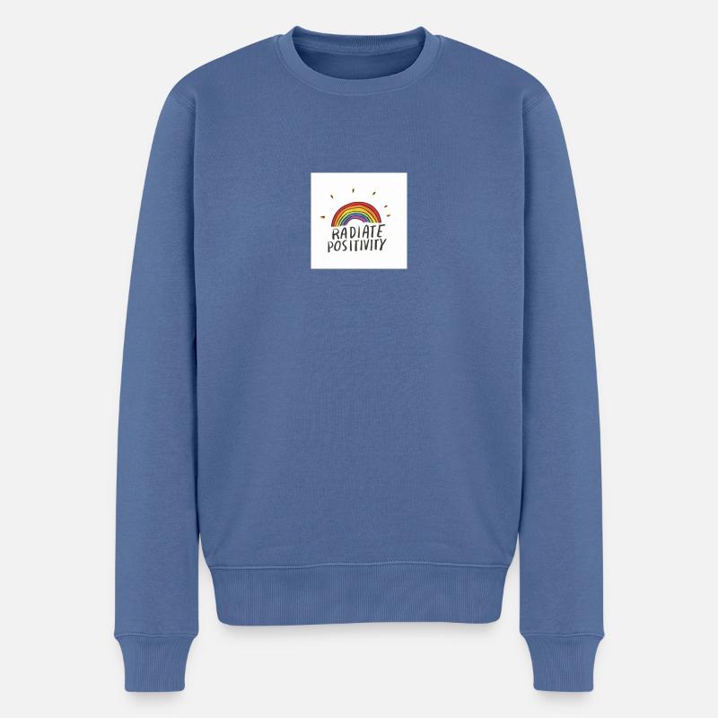 logo - Pull Premium bio Homme - bleu pigeon