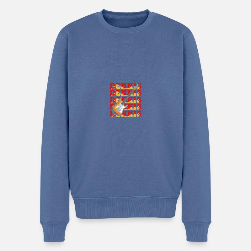 Dennis - Männer Premium Bio Pullover - Taubenblau