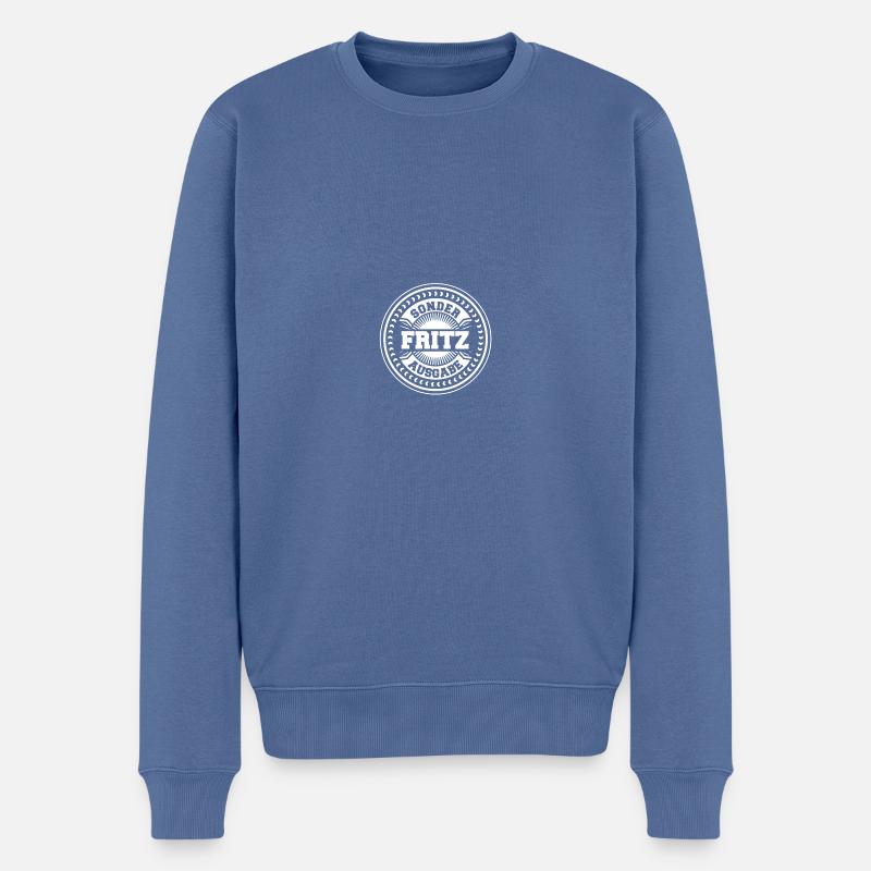 Fritz - Pull Premium bio Homme - bleu pigeon