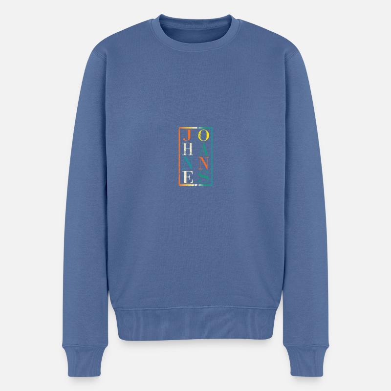 Johannes - Männer Premium Bio Pullover - Taubenblau