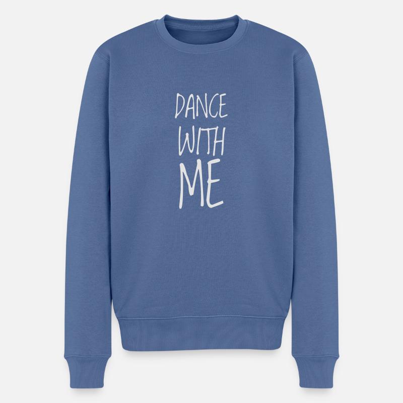dance with me - Männer Premium Bio Pullover - Taubenblau