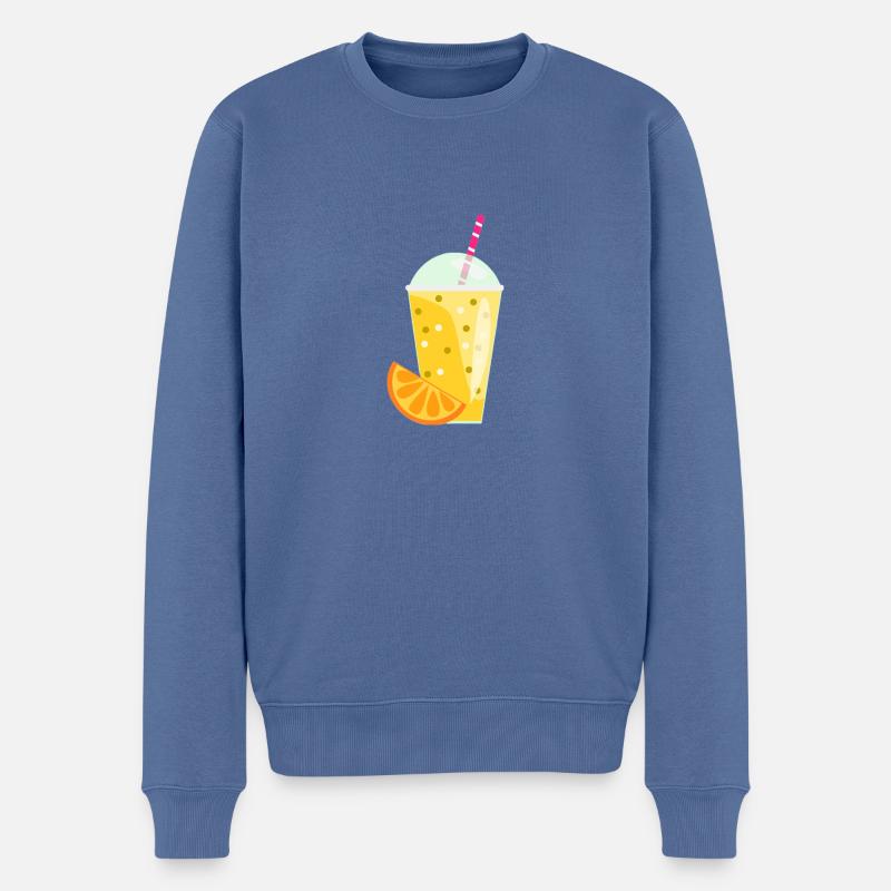 SMOOTHIE - Männer Premium Bio Pullover - Taubenblau