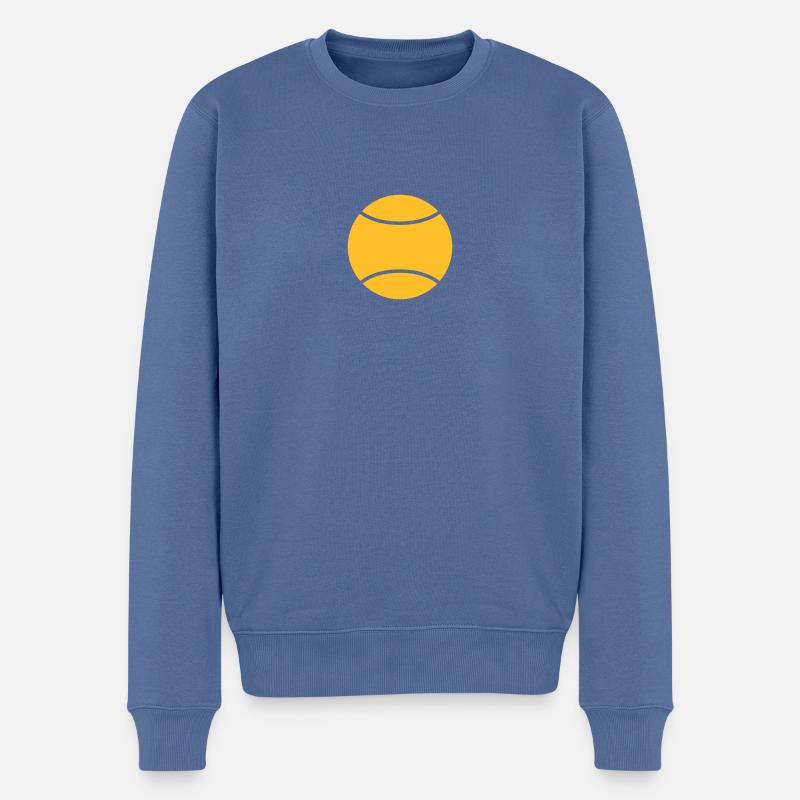 tennisball - Männer Premium Bio Pullover - Taubenblau