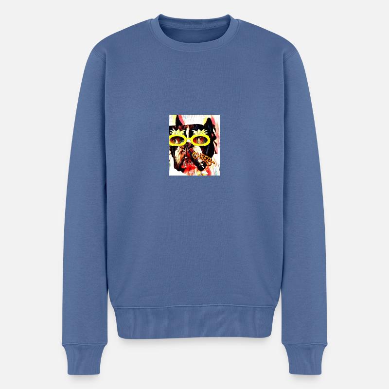 Cheers Frenchie - Männer Premium Bio Pullover - Taubenblau