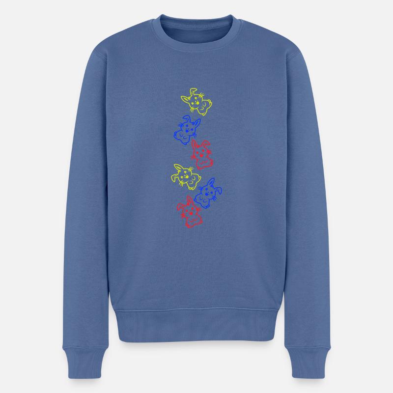Osterhase Icon Ostern - Männer Premium Bio Pullover - Taubenblau